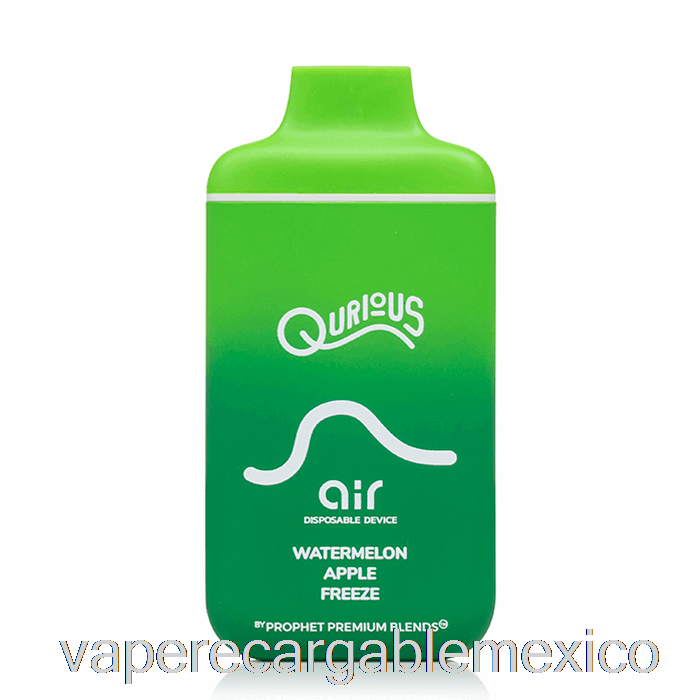 Vape Recargable Qurious Air 6000 Desechable Sandía Manzana Helada